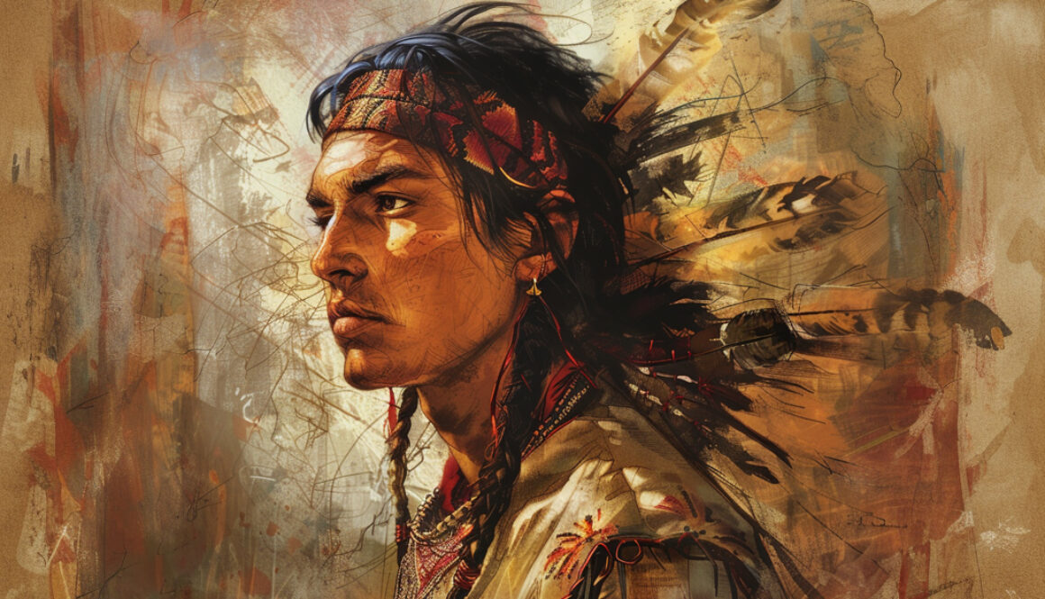 illustration of cherokee indian