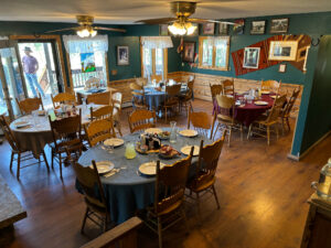 dining room at sundance trail guest ranch