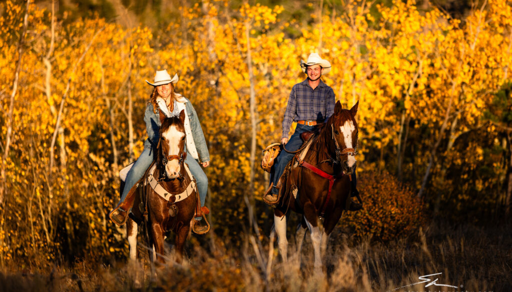 riding through the fall aspens