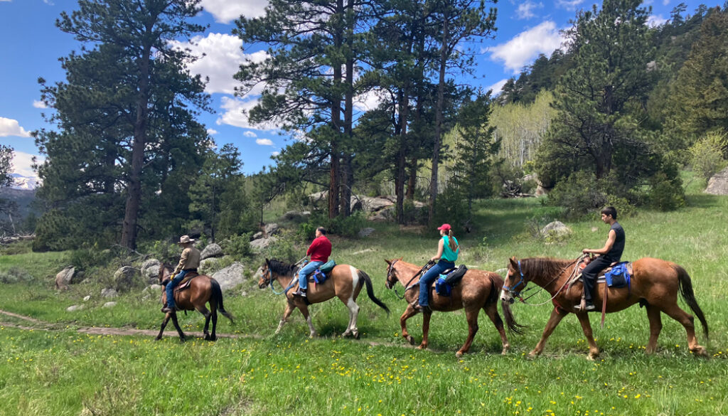 trail ride at sundance trail guest ranch