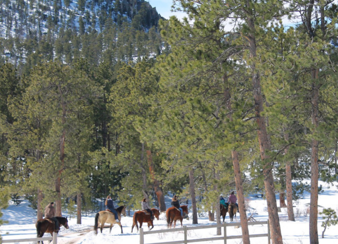 winter horseback riding