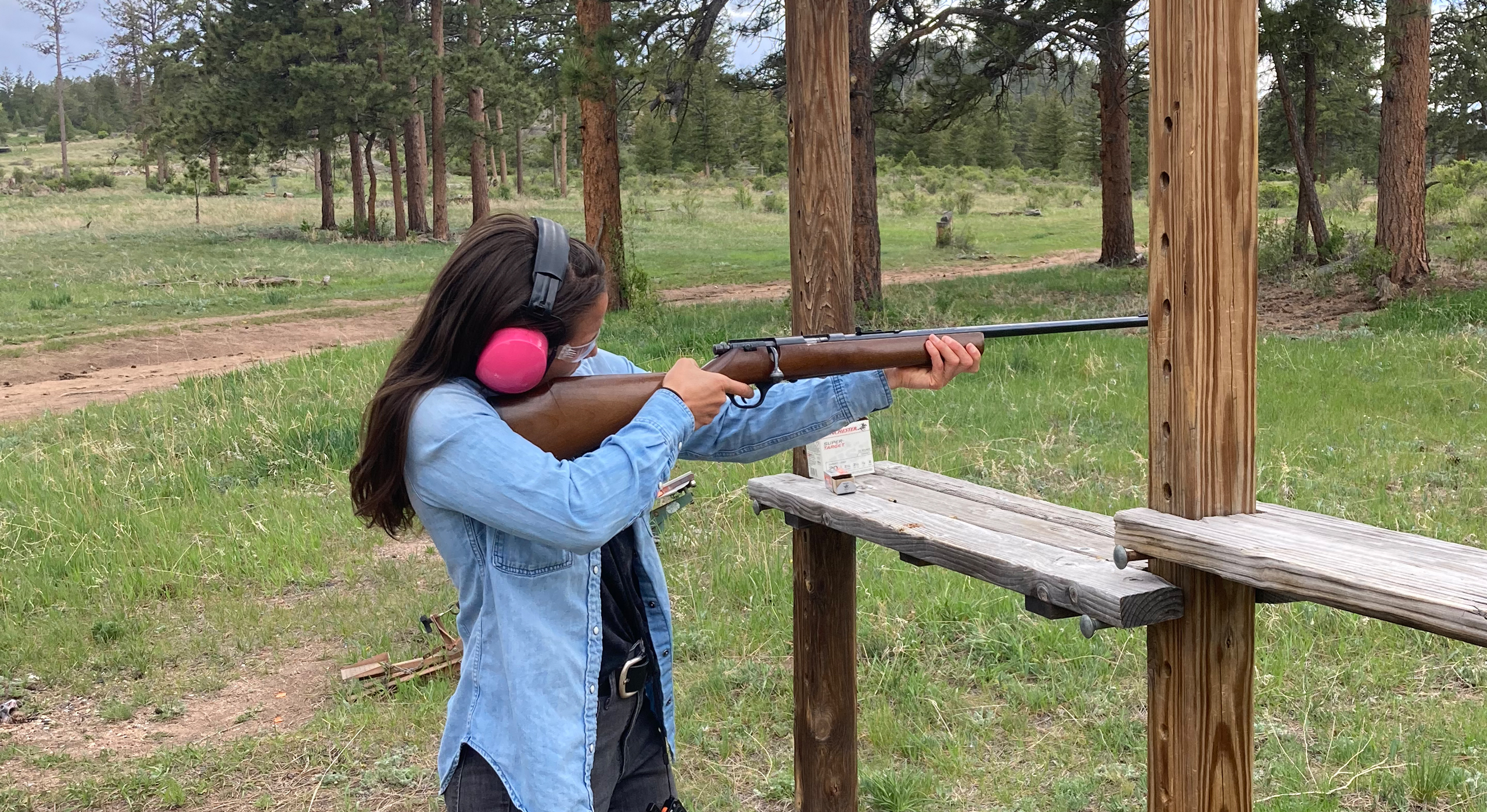 woman at shooting range